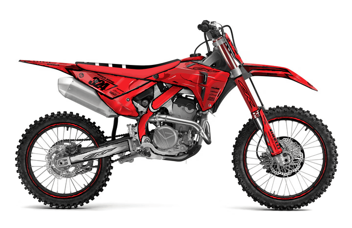 honda crf 250r red manga graphics kit