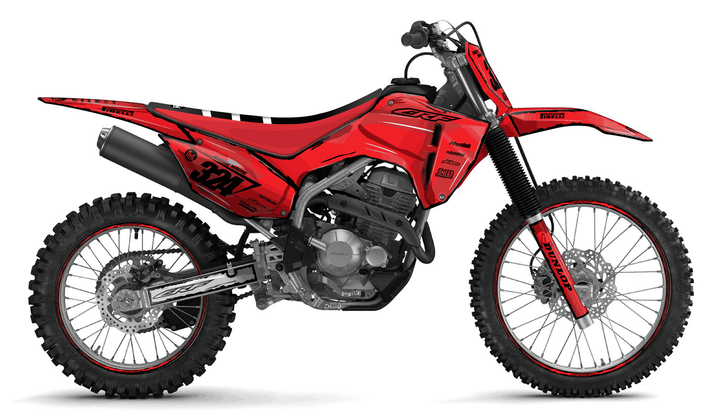 honda crf 300f red manga graphics kit