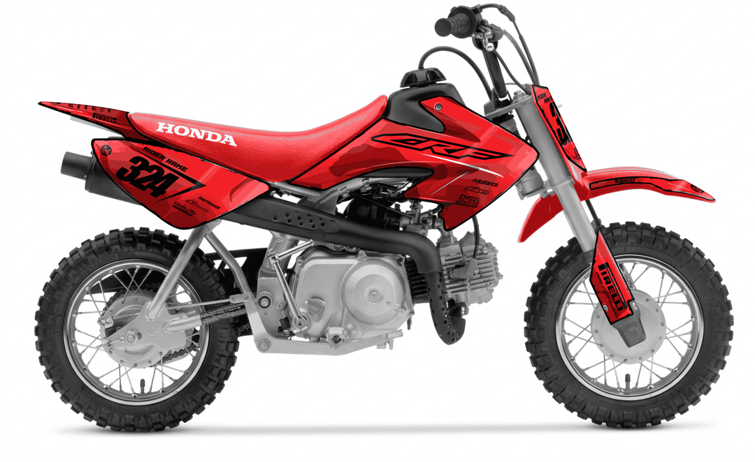 honda crf 50 red manga graphics kit