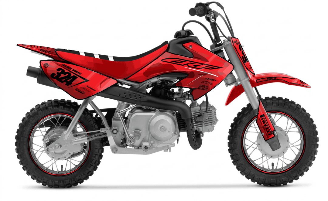 honda crf 50 red manga graphics kit