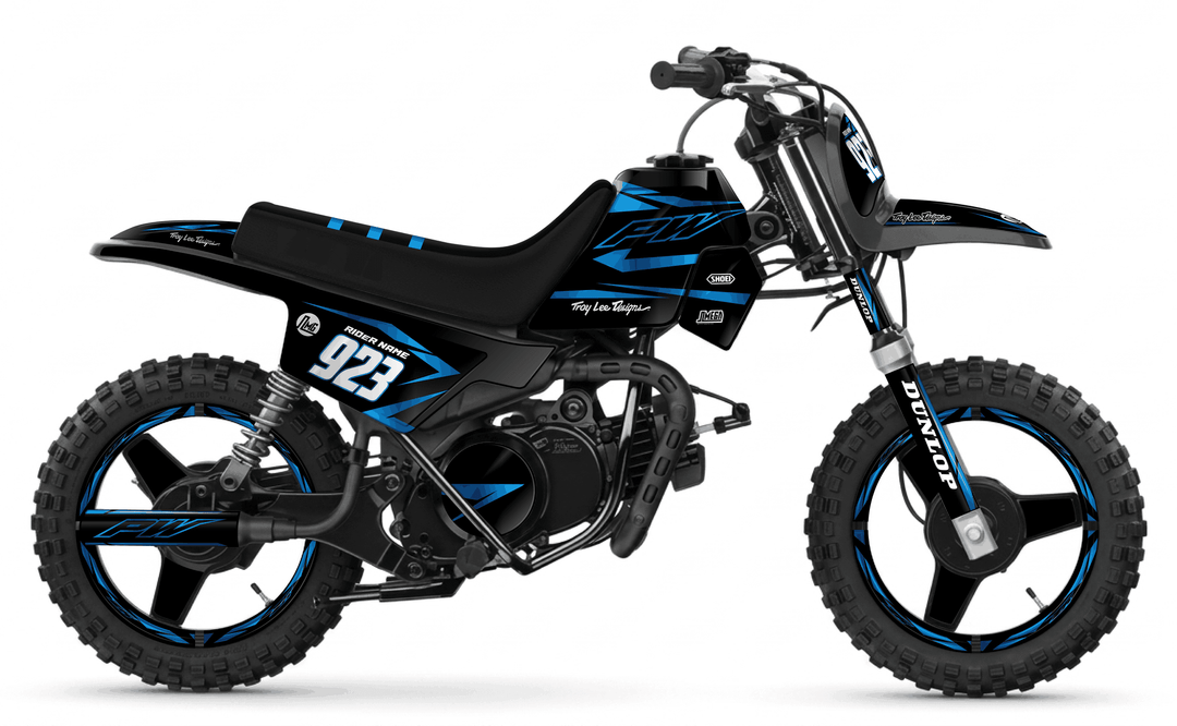 yamaha pw 50 metallic blue graphics kit