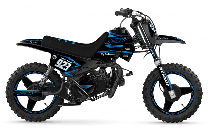 yamaha pw 50 metallic blue graphics kit