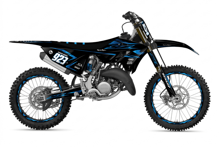 yamaha yz125x metallic blue graphics kit