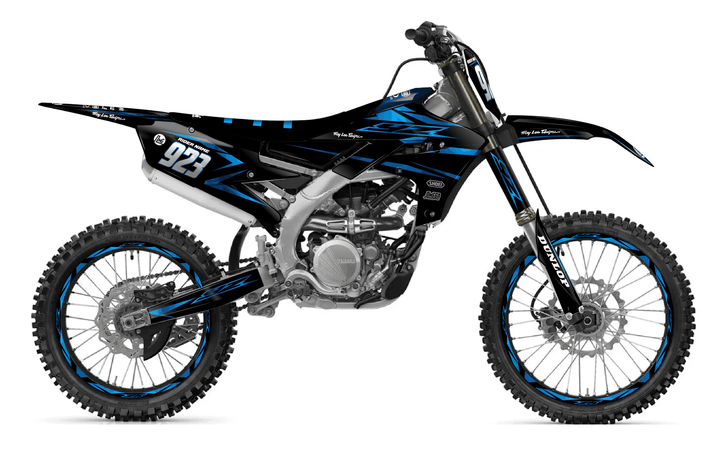 yamaha yz250f metallic blue graphics kit