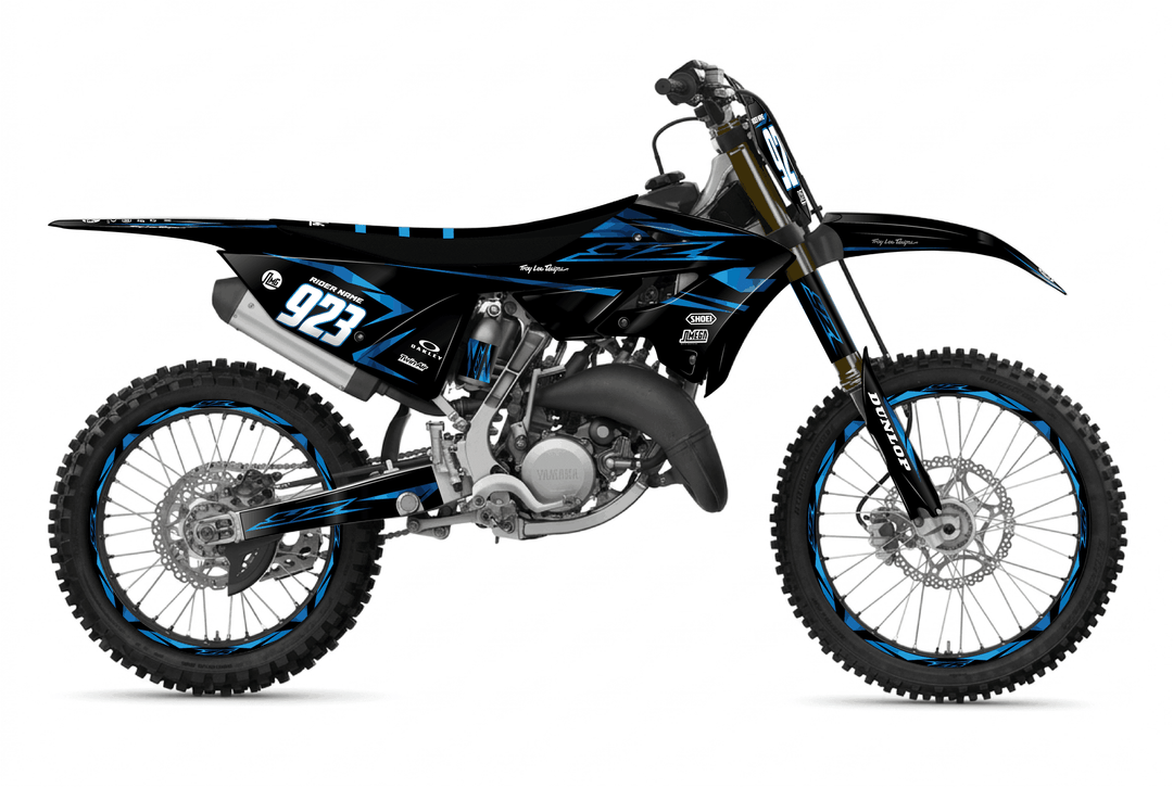yamaha yz250x metallic blue graphics kit