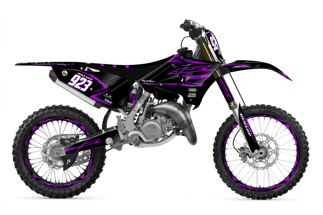 yamaha yz 125 metallic purple graphics kit