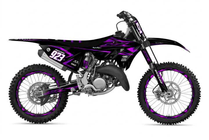 yamaha yz 125 metallic purple graphics kit