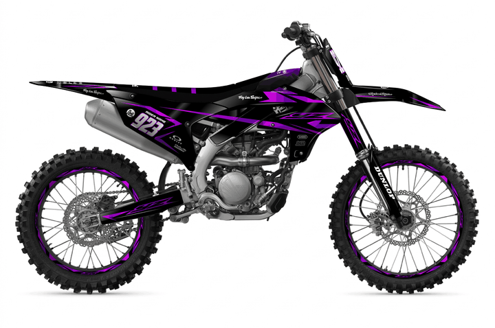 yamaha yz450fx metallic purple graphics kit