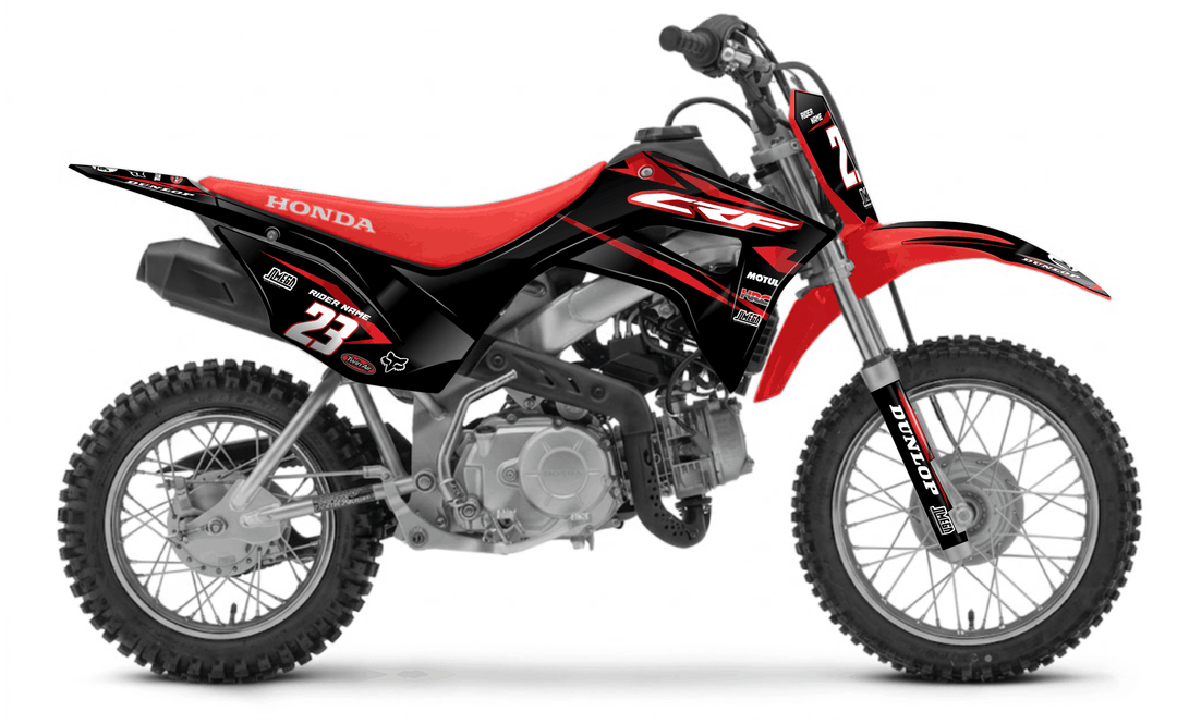 honda crf 110f metallic red graphics kit