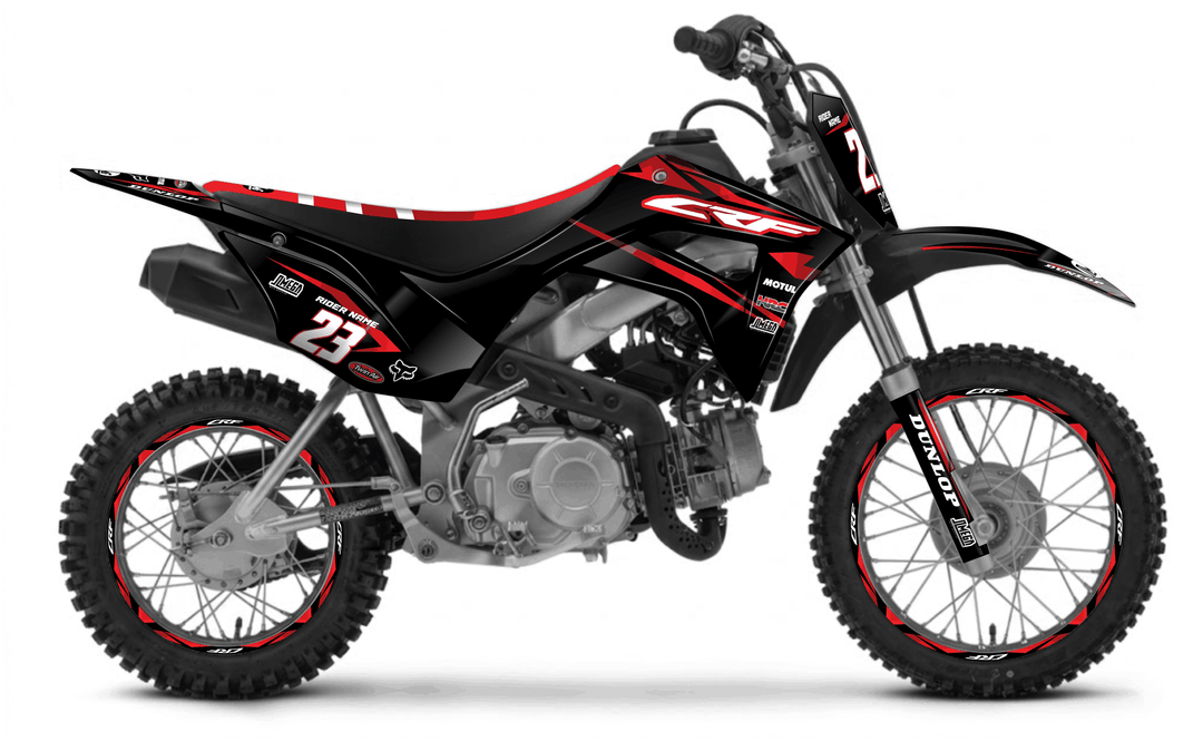 honda crf 110f metallic red graphics kit