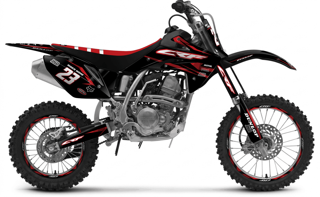 honda crf 150r metallic red graphics kit