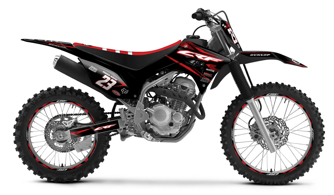 honda crf 250f metallic red graphics kit