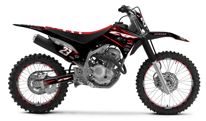 honda crf 250f metallic red graphics kit