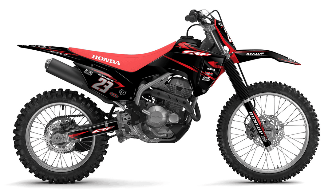 honda crf 300f metallic red graphics kit