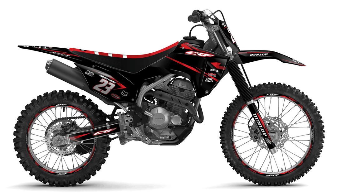 honda crf 300f metallic red graphics kit