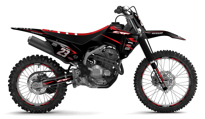 honda crf 300f metallic red graphics kit