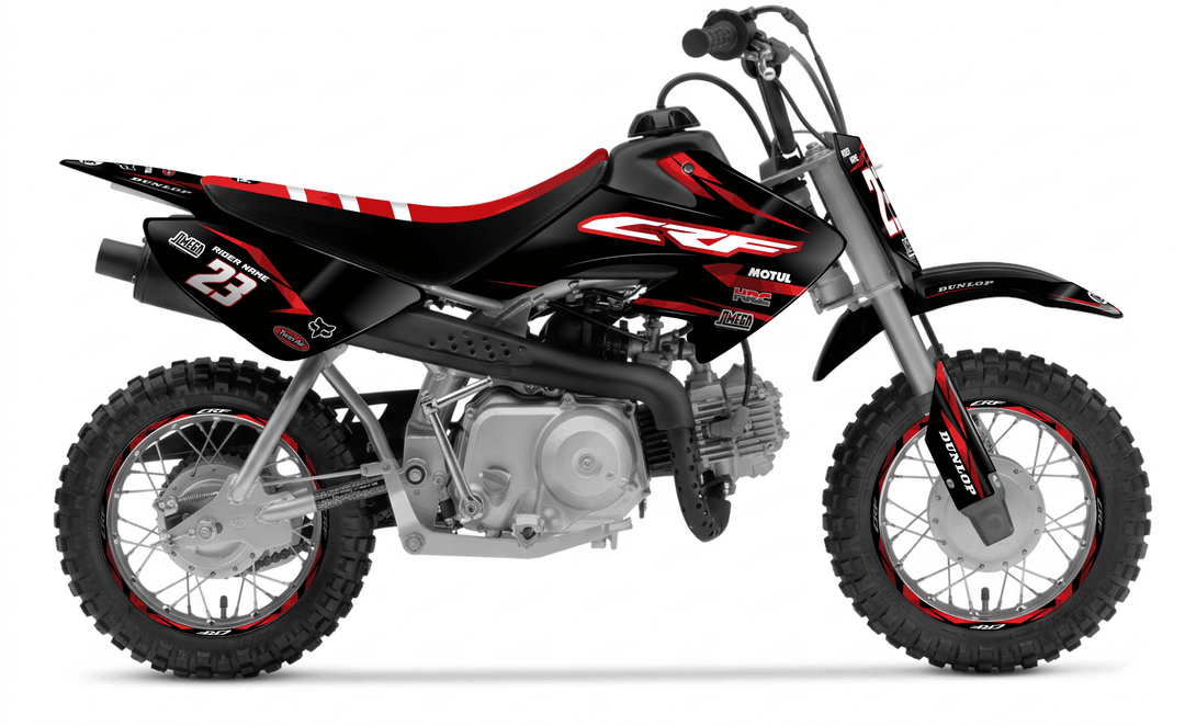 honda crf 50 metallic red graphics kit