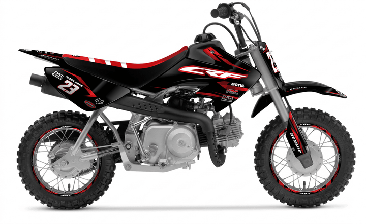 honda crf 50 metallic red graphics kit