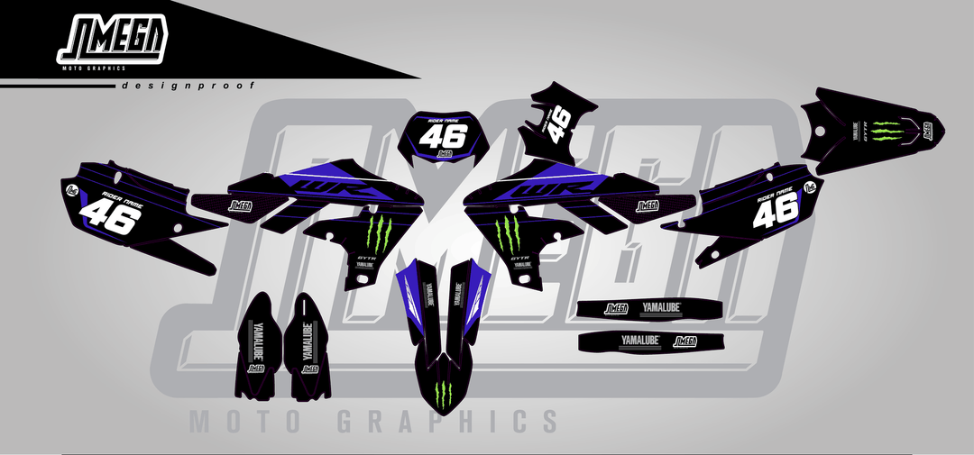 yamaha wr250f monster sticker kit flat lay
