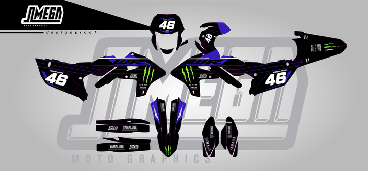 yamaha wr250f monster sticker kit flat lay