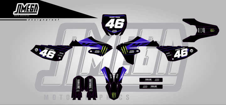 yamaha yz 65 monster sticker kit flat lay