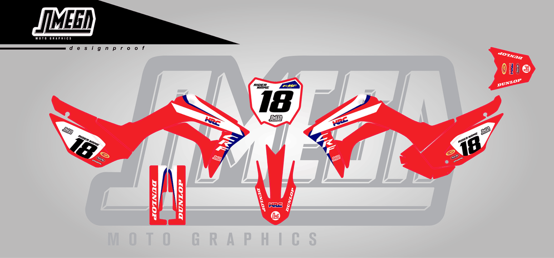 honda crf 110f lawrence 24 sticker kit flat lay