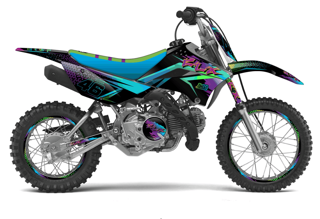 kawasaki klx 110 double vision graphics kit