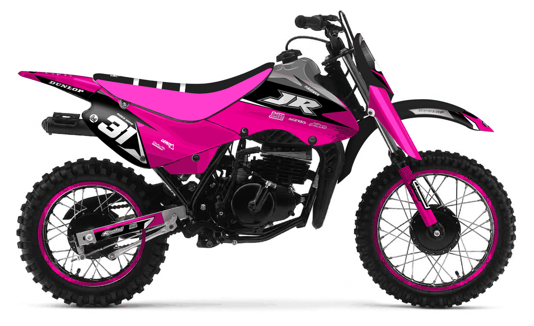 suzuki jr 80 pink love graphics kit
