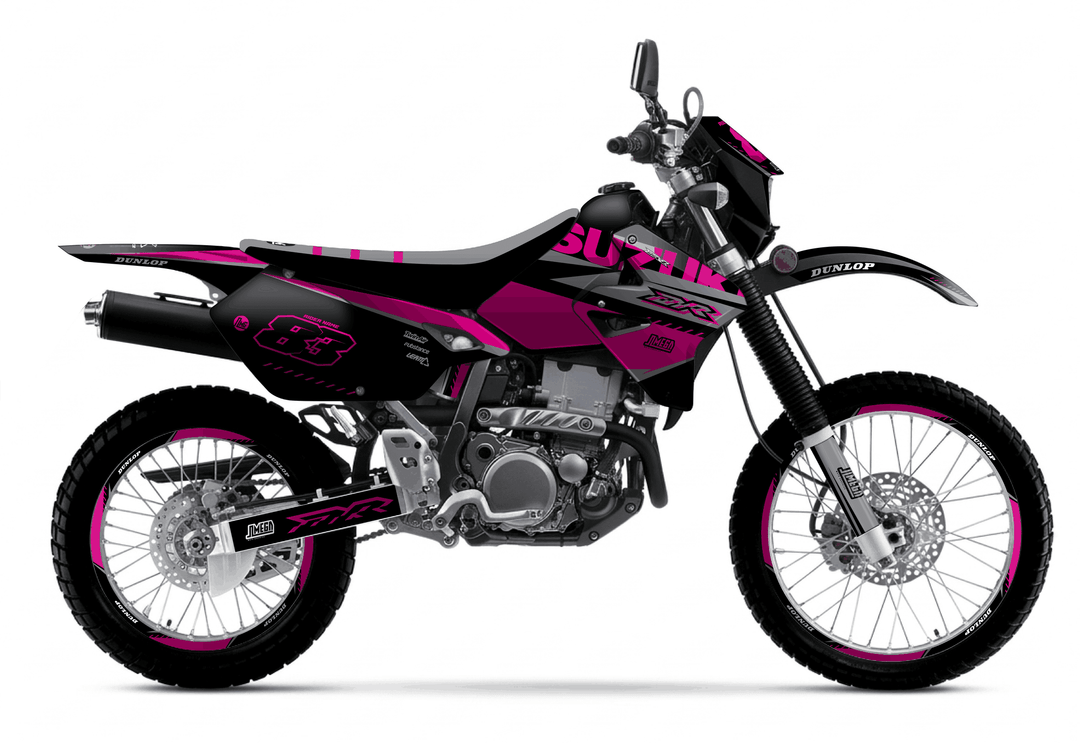 suzuki drz 400s pink and black graphics kit