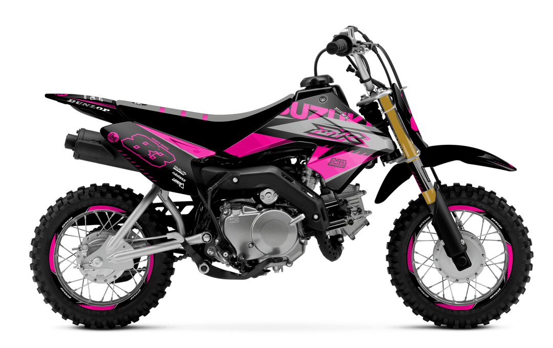 suzuki drz 70 pink and black graphics kit