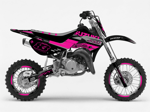 Pink and Black Sticker kit for Suzuki RM 65 2000 - 2013