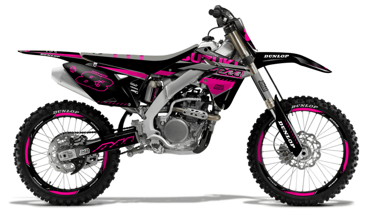 suzuki rmz 250 pink and black graphics kit