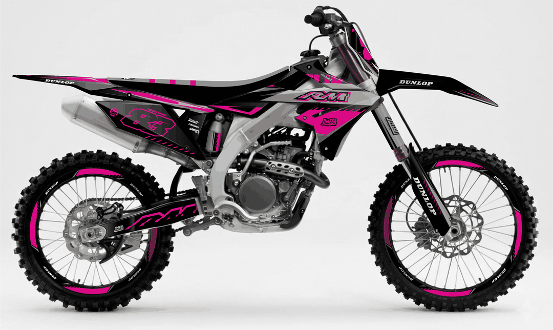suzuki rmz 250 pink and black graphics kit