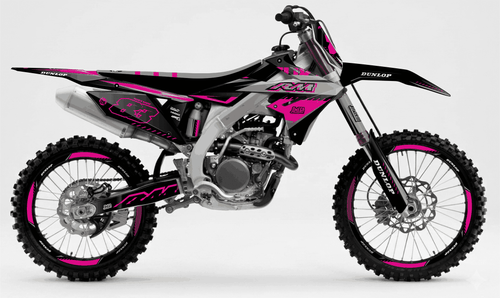 Pink and Black Sticker kit for Suzuki RMZ 250 2019 - 2025