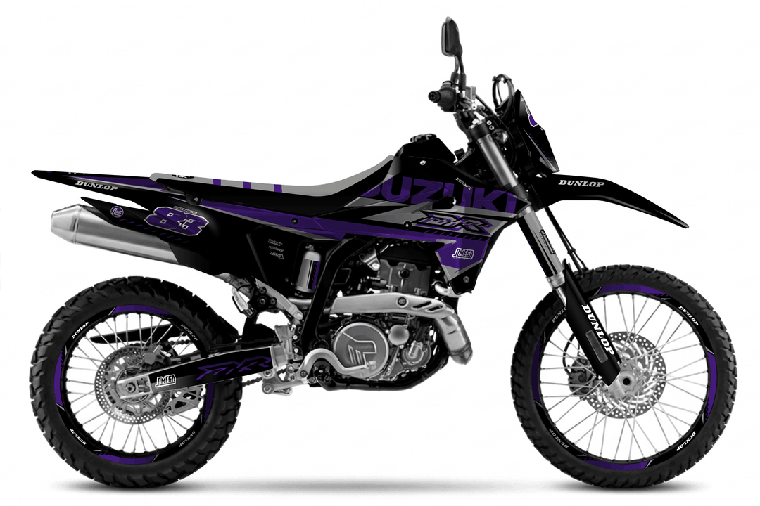 suzuki dr-z4s purple and black graphics kit