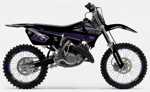Purple and Black Sticker kit for Suzuki RM 125 2001 - 2012