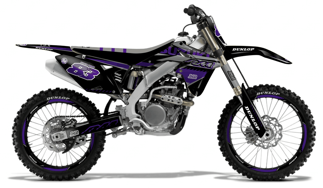 suzuki rmz 250 purple and black graphics kit