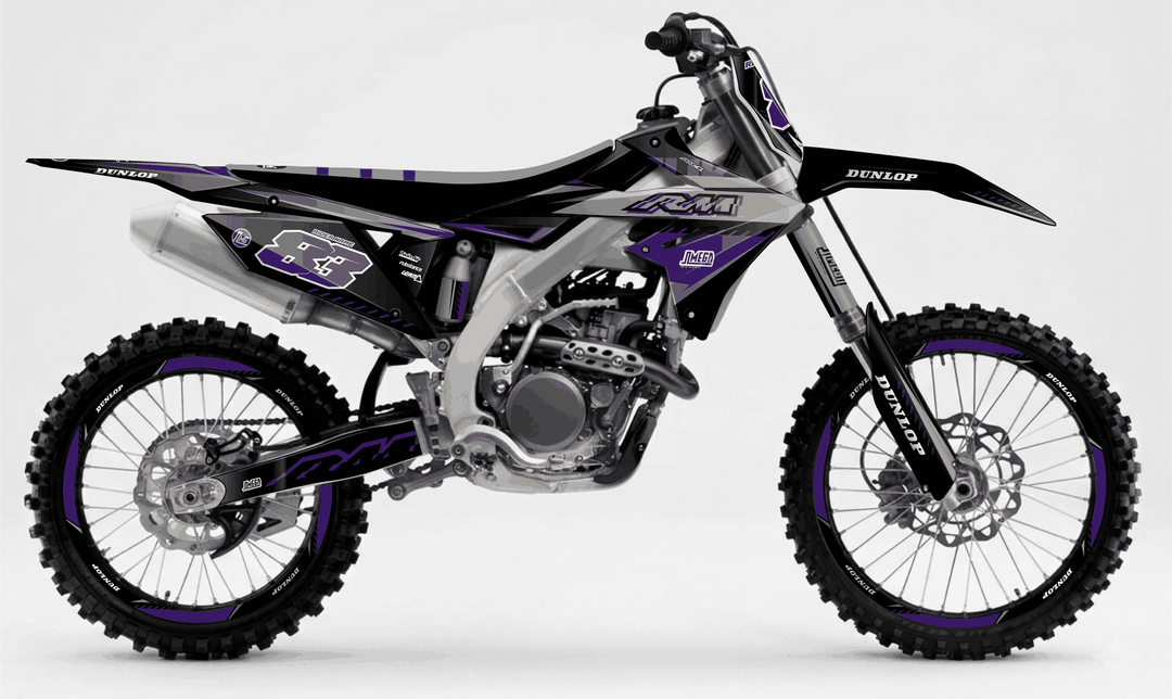 suzuki rmz 450 purple and black graphics kit