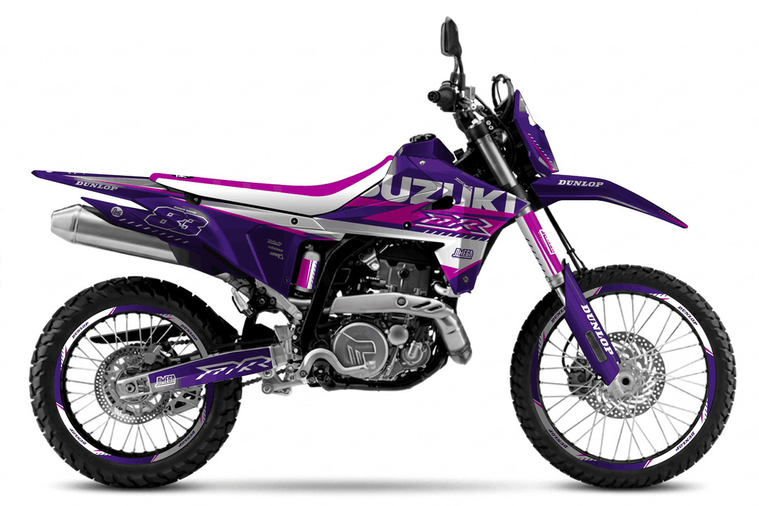 suzuki dr-z4s purple and pink graphics kit