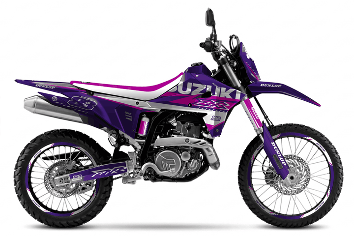 suzuki dr-z4s purple and pink graphics kit