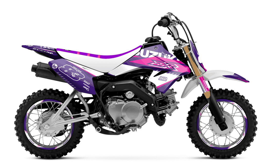 suzuki drz 70 purple and pink graphics kit