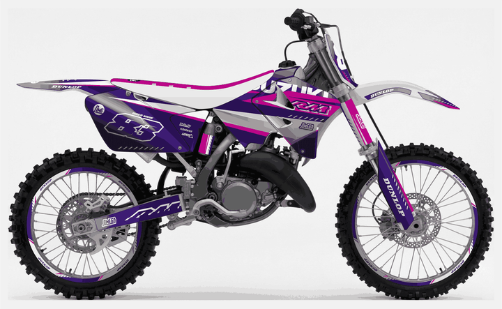 suzuki rm 125 purple and pink graphics kit