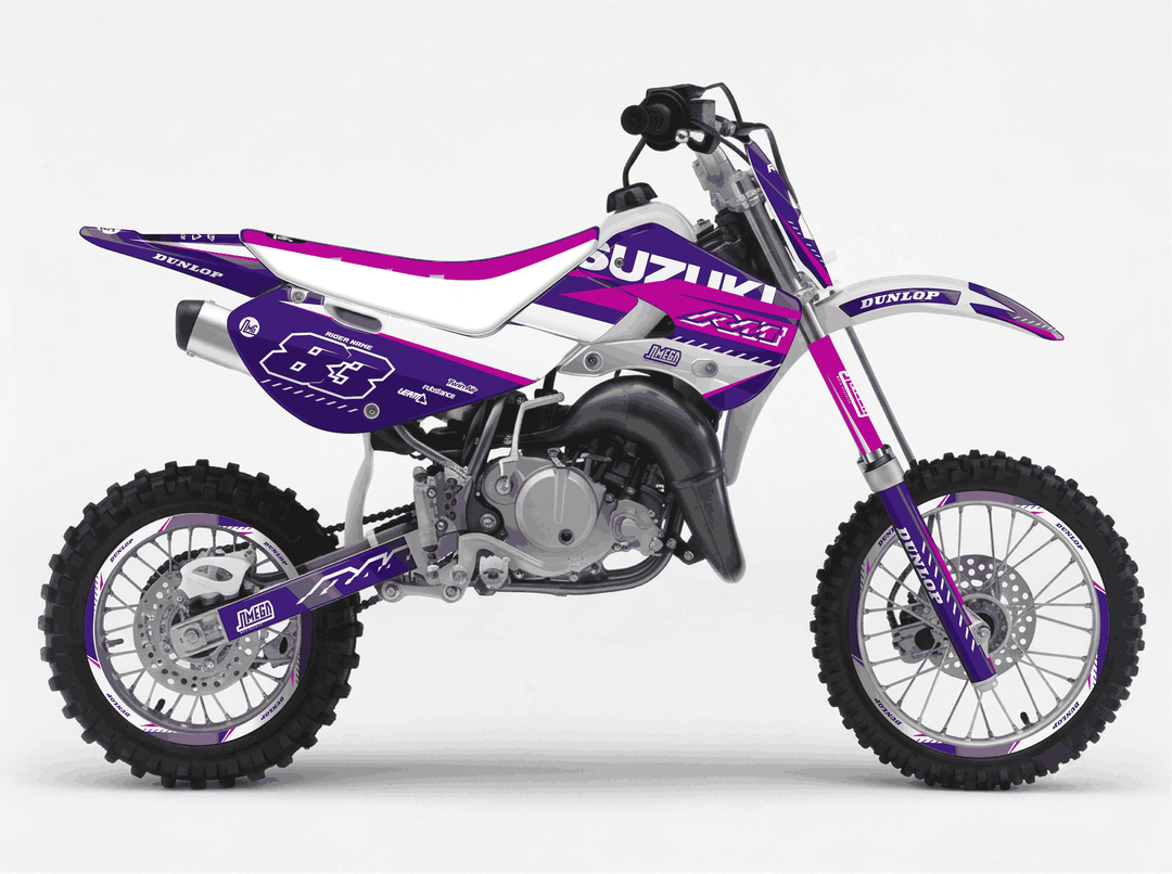 suzuki rm 65 purple and pink graphics kit