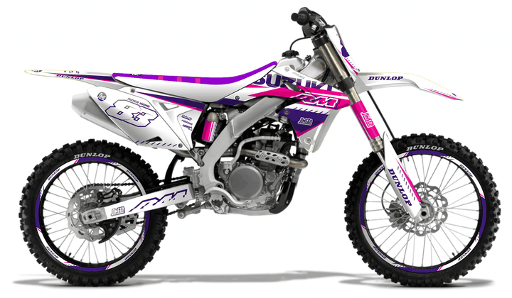 suzuki rmz 250 white and purple graphics kit