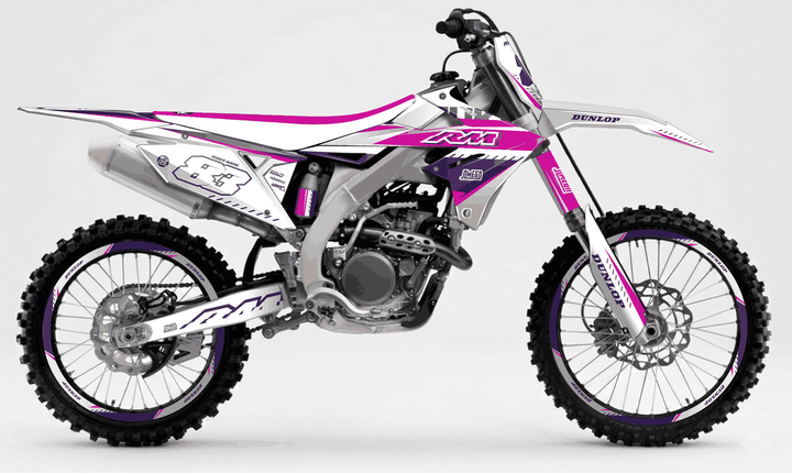suzuki rmz 250 white and purple graphics kit