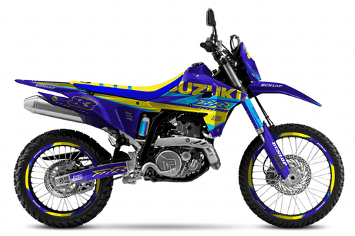 Blue and Yellow Sticker kit for Suzuki DR-Z4S 2025 - 2026