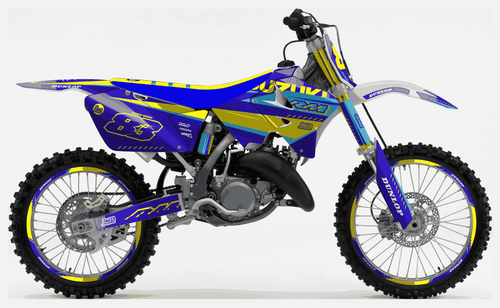 Blue and Yellow Sticker kit for Suzuki RM 125 2001 - 2012