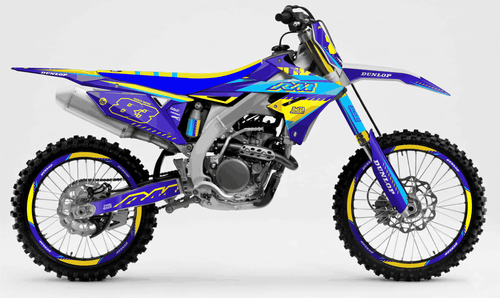 Blue and Yellow Sticker kit for Suzuki RMZ 250 2019 - 2025