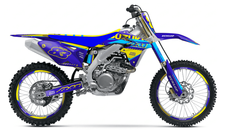 suzuki rmz 450 blue and yellow graphics kit