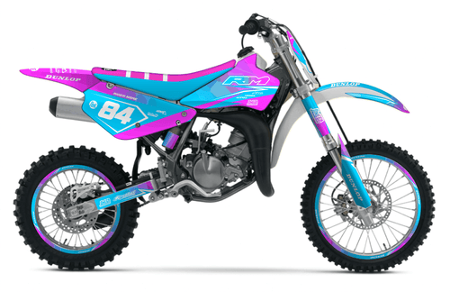 Pink and Blue Fade Sticker kit for Suzuki RM 85 2001 - 2020